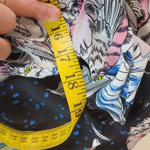 Jaase Boho Floral Flowy Bell Sleeve Shoulder Crop Blouse, XS. - Picture 7 of 9